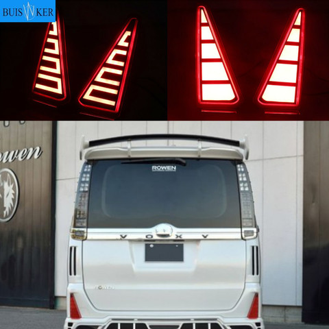 2PCS Multi-functions Car LED Rear Fog Lamp Brake Light Rear Bumper Decoration Lamp For Toyota NOAH VOXY 80 Series ► Photo 1/4