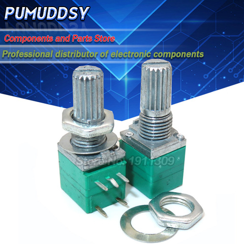 5PCS RV097NS 10K single linked potentiometer B10K with a switch audio 5pin shaft 15mm amplifier sealing potentiometer ► Photo 1/1