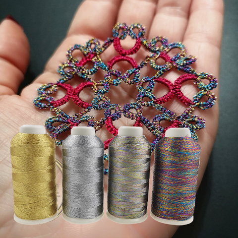 6 Strands Metallic Weaving thread Shiny Effect Jewellery Threads DIY Crafts Bracelet String Stitch Weave Yarn TH36 eva antonucci ► Photo 1/6