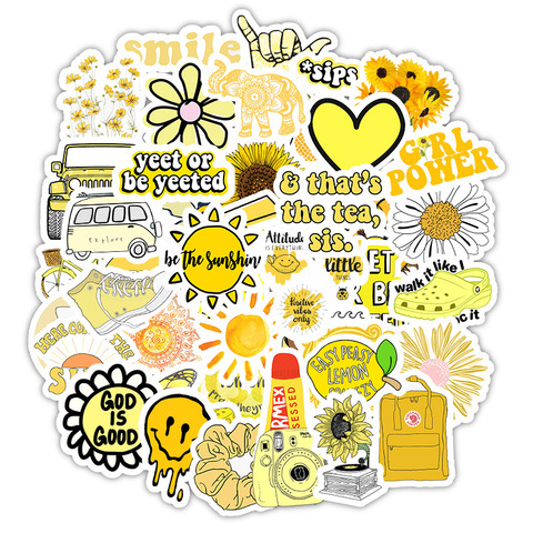 10/50pcs Cute Vintage Flower Stickers Aesthetic DIY Scrapbook Luggage  Guitar Notebook Phone Luggage Waterproof Sticker Toy - AliExpress