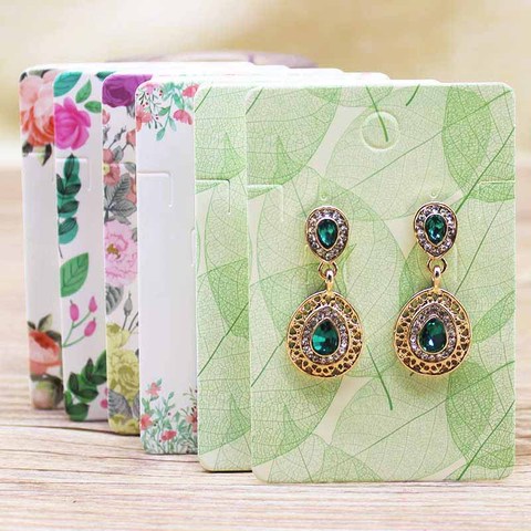 Hot sale 50Pcs Multi-Style Jewelry set package Card 6*9cm Flower/ marbling design necklace earring pendant package card ► Photo 1/6