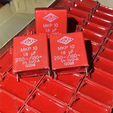 10PCS German original boxes based 1.8UF 250V WIMA MKP10 substituting non-polar capacitor divider fever 2.2UF free shipping ► Photo 1/4