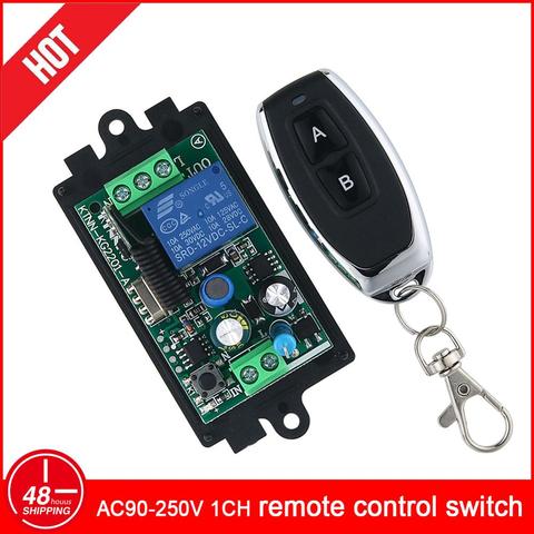 KTNNKG 433MHz 220V Lamp Wireless Remote Control Switch ON/OFF AC110V Remote Control Receiver Transmitter For Led Lights Bulb DIY ► Photo 1/6