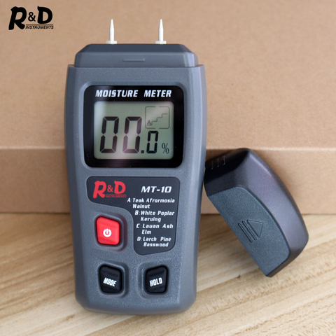 R&D MT-10 EMT01 Wood Moisture Meter Wood Humidity Tester Hygrometer Timber Damp Detector Tree Density Digital tester Grey ► Photo 1/6