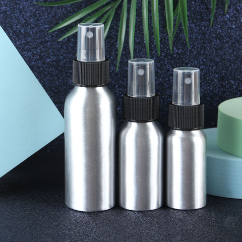 30/50/100ML Aluminum Spray Bottle Refillable Perfume Portable Empty Container Travel Cosmetic Sprayer Atomizer Silver ► Photo 1/6