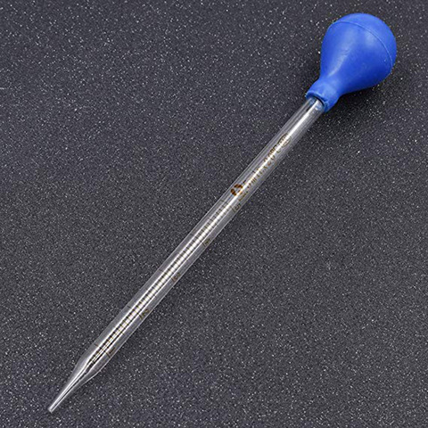 5ml Glass Scale Line Dropper Pipette Lab Dropper Dropping Pipet Blue Rubber Head Pipettors ► Photo 1/6