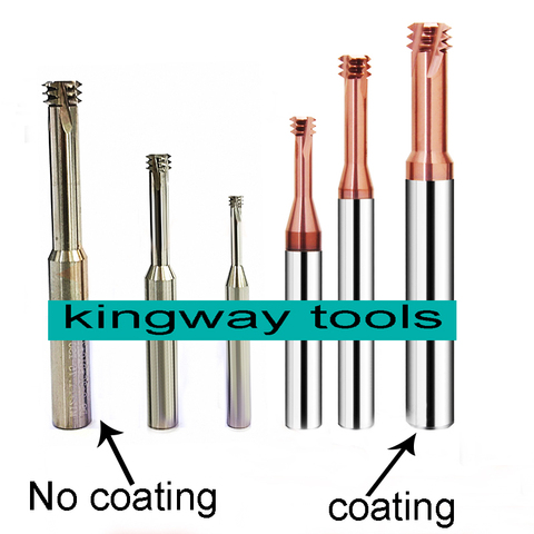 Tungsten carbide thread end mill Thread Milling Cutter M1 M1.2 M1.4 M1.6 M2 M2.5 M3 M4 M5 M6 M8 M10 M12 M14 ► Photo 1/2