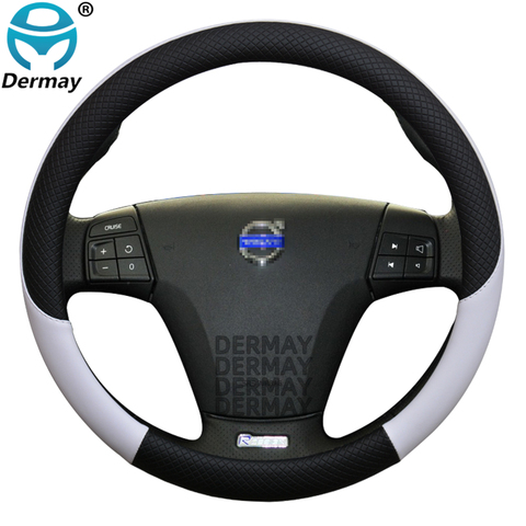 100% DERMAY Brand Leather Car Steering Wheel Cover Non-slip for Volvo C30 2006~2013 Auto interior Accessories ► Photo 1/1