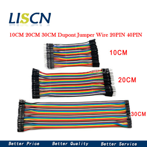 10CM 20CM 30CM 40PIN Rainbow Cable Dupont Line Male Female Head Bridle Jumper Wire Connecting line Cable Breadboard PCB DIY KIT ► Photo 1/6