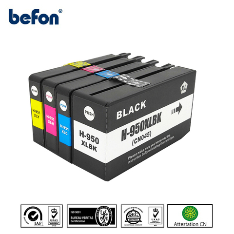 befon Compatible HP 950XL 951XL HP950 Ink Cartridge for HP 950 951 for Officejet Pro 8100 8600 251dw 276dw 8630 8650 8615 8625 ► Photo 1/1