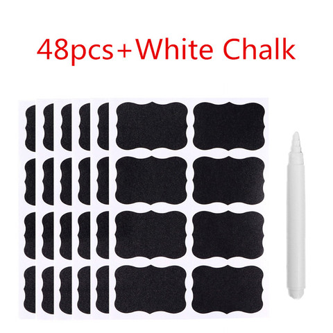 Blackboard stickers Waterproof Chalkboard Kitchen Spice Label Sticker Home Jars Bottles Tags Blackboard Labels White marker ► Photo 1/4