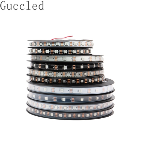 DC5V WS2812B WS2812 Smart 5050 RGB LED Strip Individuaily Addressable Light Tape 30/60/144Pixels/m Black/White PCB IP30/65/67 ► Photo 1/6