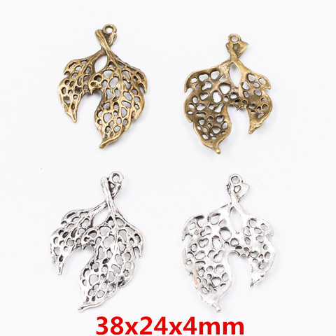 15 pcs Vintage Ancient leaves zinc alloy charms pendant suitable for DIY Bracelet Necklace metal jewelry accessories 6198 ► Photo 1/3