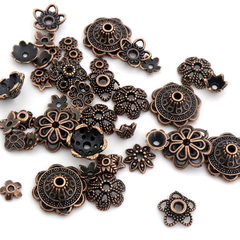 150pcs Mixed Tibetan Copper Metal Loose Spacers Bead Caps For Jewelry Making Finding Necklace DIY Accessories Wholesale ► Photo 1/4