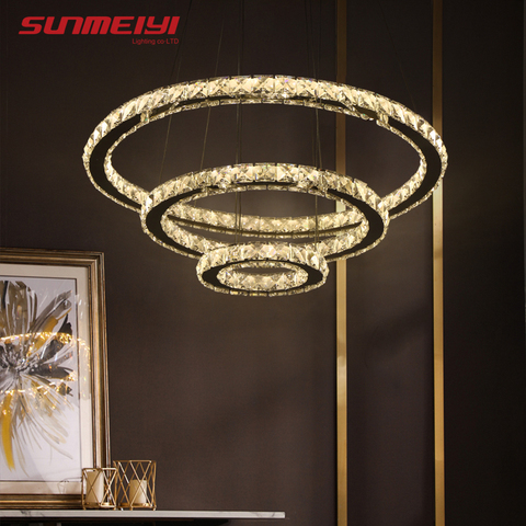 Modern LED Crystal Chandelier Lights Lamp For Living Room Cristal Lustre Chandeliers Lighting Pendant Hanging Ceiling Fixtures ► Photo 1/5