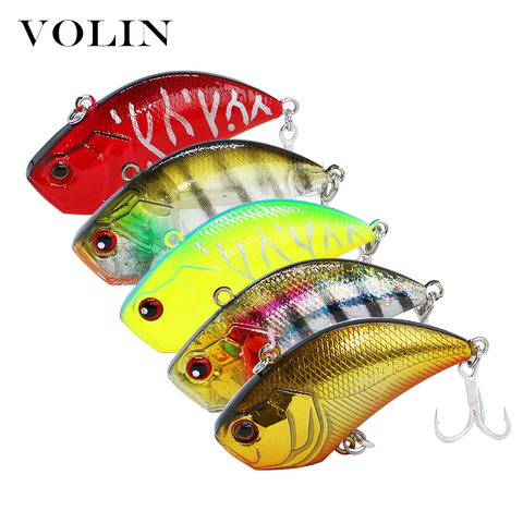 VOLIN 1pc VIB Fishing Bait Sinking Hard Lure with Ball Lead Fishing Lure 52mm 13g Plastic Artificial Bait 3D Eyes Fishing Tackle ► Photo 1/6