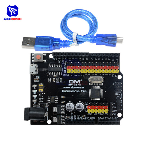 Duemilanove Plus Development Board Module CH340G ATmega328P Microcontroller Replace FT232 Compatible For Arduino With USB Cable ► Photo 1/6