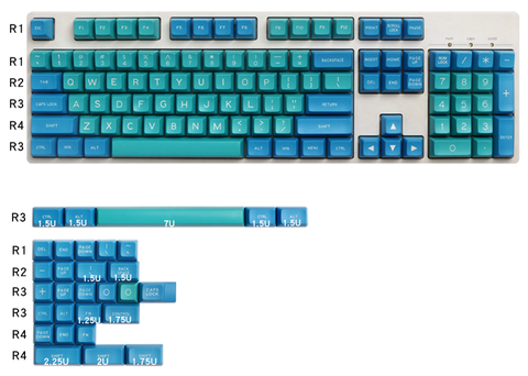 MAXKEY keycaps SA Double shot ABS keycap 134 keys for mechanical keyboard hhkb filco ► Photo 1/5