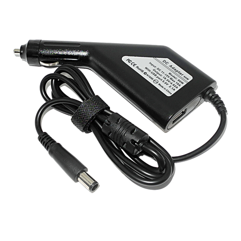 19.5V 4.62A Laptop Car DC Adapter Charger Power Supply for Dell Latitude D630 D800 D810 D820 D830 D631 D631N 5V 2.1A USB Charger ► Photo 1/6