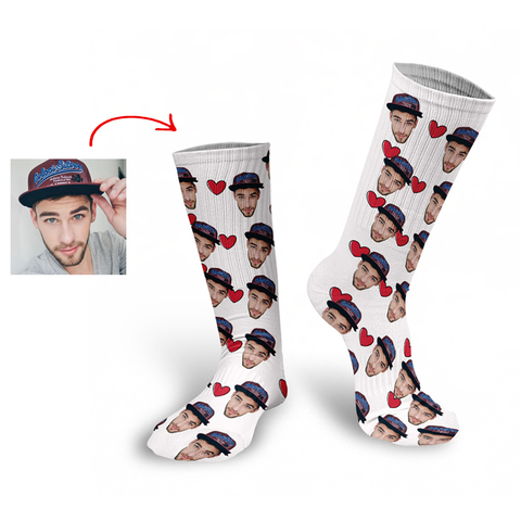 Personal Customized Avatar Printed Socks for Men Women Fashion Funny Cotton Long Socks for Children DIY Design Compression Socks ► Photo 1/6