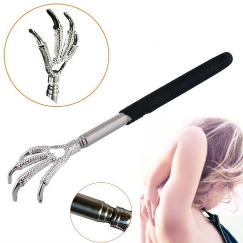New Practical Handy Stainless Pen Clip Back Scratcher Telescopic Pocket Scratching Massage Kit Bear Claw Back Scratcher Duster ► Photo 1/6