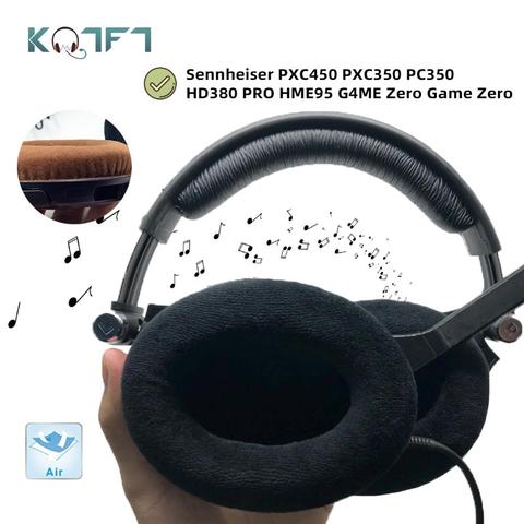 KQTFT Replacement EarPads Headband for Sennheiser PXC450 PXC350 PC350 HD380 PRO HME95 G4ME Zero Game one Bumper Earmuff Cover ► Photo 1/6