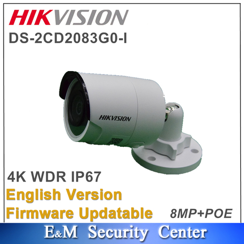 Original overseas version Hikvision DS-2CD2083G0-I 8MP IP67 POE IR CCTV 4K Outdoor WDR Fixed Bullet Network Camera ► Photo 1/1