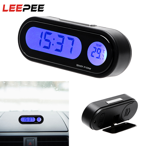 Automobile Digital Clock Thermometer Hygrometer Decoration