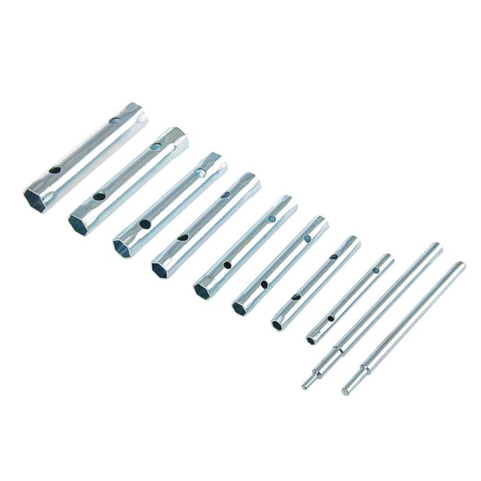  TUNDRA socket wrench set, galvanized, 6 - 22 mm, 2 handles, 10 items 1550262 Wrench  repair tools hand ► Photo 1/2