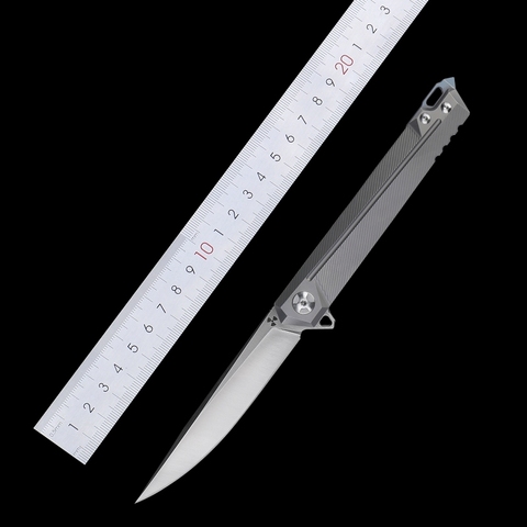 S35vn powder steel titanium alloy handle tactical folding knife outdoor survival life knife portable self-defense fruit knife ► Photo 1/6