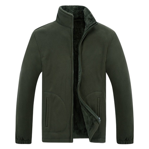 Men's Winter Demi-season Jacket Soft  Fleece Warm 2022 Autumn Windproof Thick Thermal Men Windbreaker Black Coats Bomber Male ► Photo 1/6