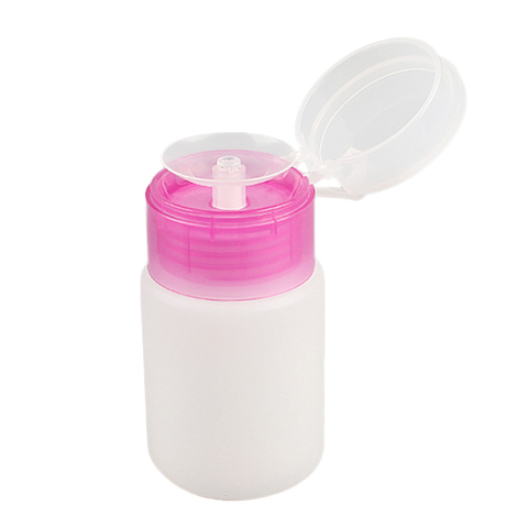 Portable 60ml/120ml  Empty Clear Pump Dispenser Bottle Plastic Nail Polish Remover Cleaner Container ► Photo 1/6