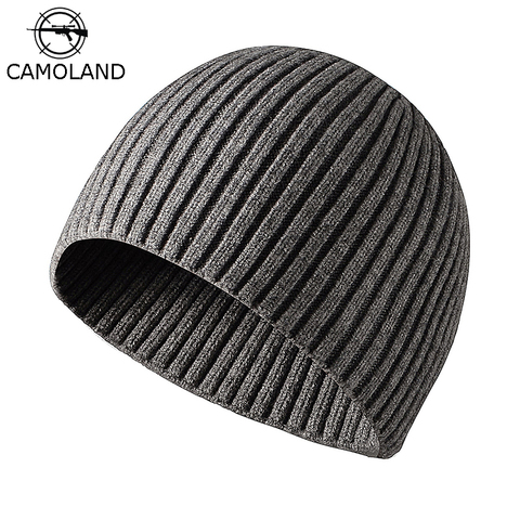 CAMOLAND Winter Warm Knitted Beanies Male Outdoor Sport Windproof Hedging Caps Comforable Soft Hiking Cycling Beanies ► Photo 1/6