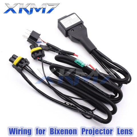 H4 9003 9004 9007 H13 Wiring For Car Headlight HID Bixenon Projector Lens Relay Harness Hi Low Beam Controller 12V 35W/55W ► Photo 1/6