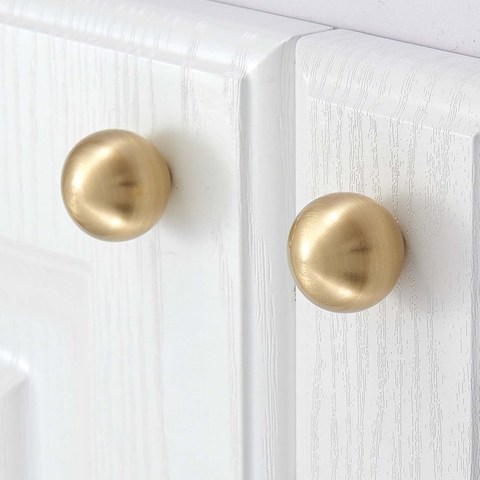 S/M/L Ball Shaped Cabinet Door Knob Handle Furniture Drawer Pulls Wardrobe Golden Furniture Handles Also Can Use As Wall Hooks ► Photo 1/6