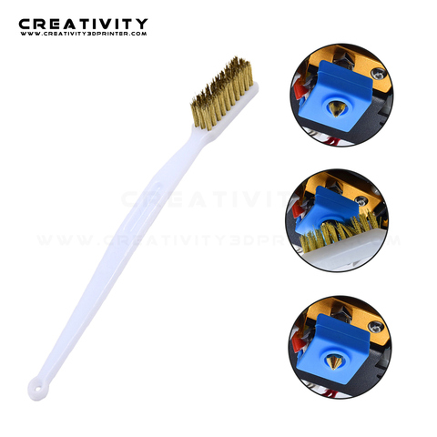 3D Printer Cleaner Tool Copper Wire Toothbrush Copper Brush Handle For Nozzle Block Hotend Cleaning Hot Bed Cleaning Parts ► Photo 1/6