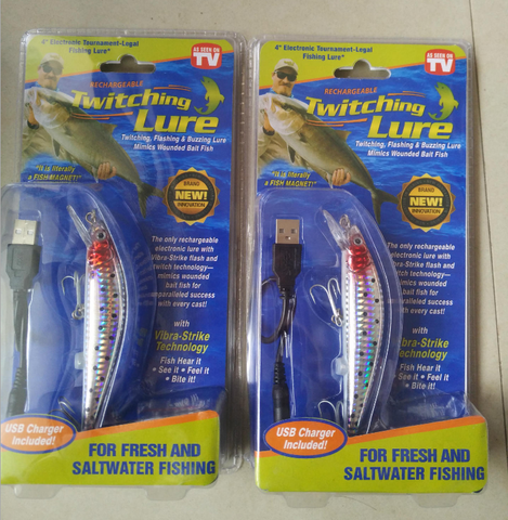 Charging minnow Electric lure hard Bait USB Rechargeable Luminous Tremor Floating Water Long-range Freshwater sea fishing bait ► Photo 1/6