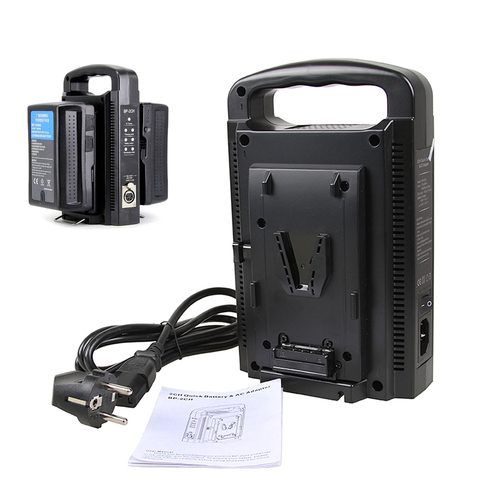 V mount battery BP-2CH Dual Quick Battery Charger & AC Adapter for 14.4V / 14.8V V-mount Battery Sony BP-95W BP-150W BP-190W ► Photo 1/6