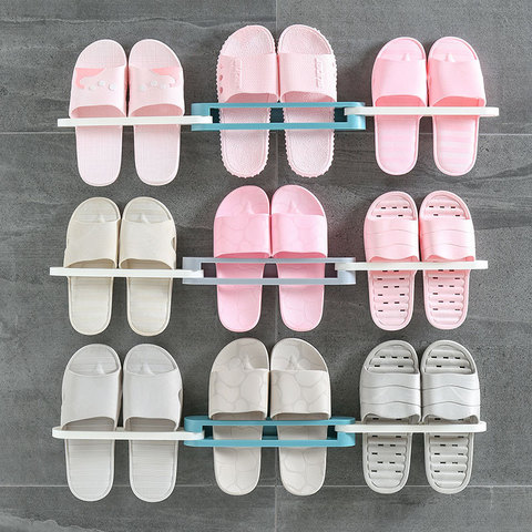 3 in 1 Wall Mounted Shoe Rack Foldable Shoe Holder,Space Saver Hanging Shoes Slipper Rack Organizer, Shoe Hanger For door,wall ► Photo 1/6