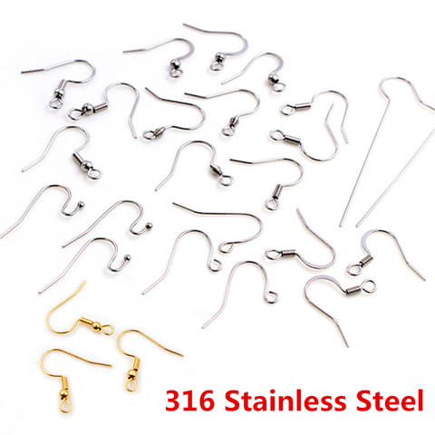 (Never Fade) 100pcs/lot 20x17mm 316 Stainless Steel DIY Earring Findings Clasps Hooks Jewelry Making Accessories Earwire ► Photo 1/6