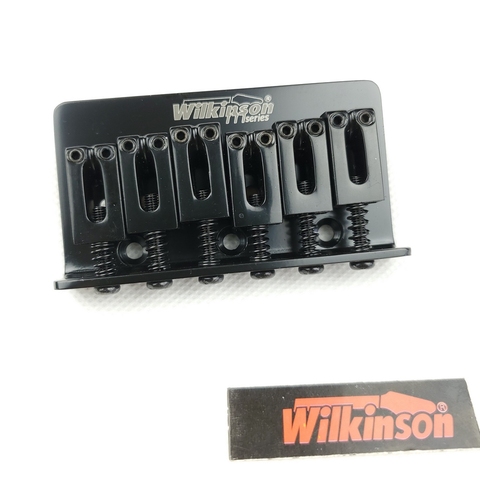 Wilkinson Electric Guitar Fixed Bridge String Thru Bridge Steg Tailpiece string spacing 10.5mm WOF01 Black ► Photo 1/3