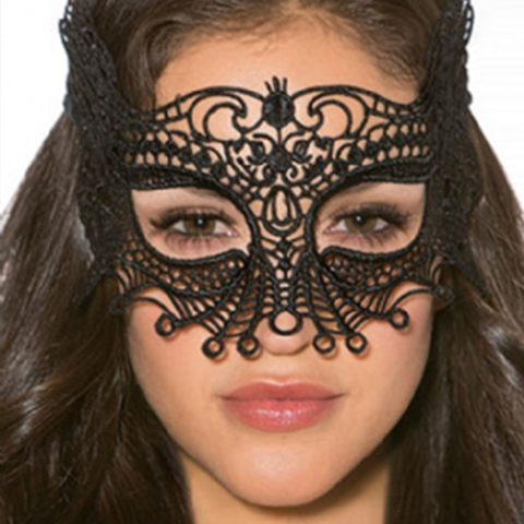 Comeondear 1 Piece Halloween Cosplay And Party Lace Eye Mask Sexy Lady Cutout Eye Mask For Masquerade Party  Fancy Dress Costume ► Photo 1/6
