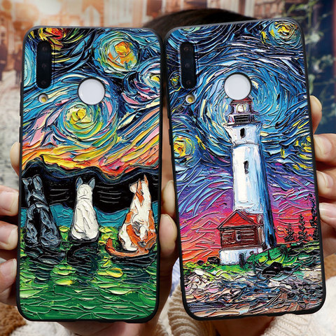 3D Emboss Case fOR Huawei P Smart 2022 P20 P30 P40 Mate 20 40 Honor 10 Lite 20 Pro 8X 9A 10i 20i Y8P Y6 Y7 Y9 Prime 2022 Fundas ► Photo 1/6