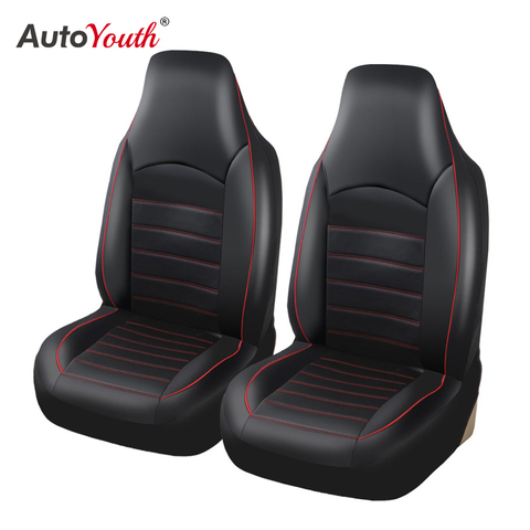 AUTOYOUTH Front Car Seat Covers Fashion Style High Back Bucket Car Seat Cover Auto Interior Car Seat Protector 2PCS For toyota ► Photo 1/6