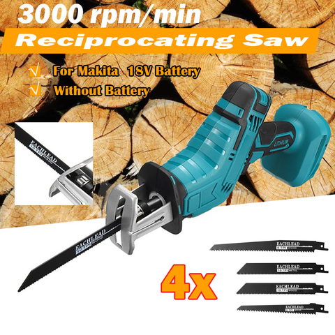 Reciprocating Saw Cordless Electric Saw Power Saws for Wood Metal Plastic Cutting Machine with Saw Blades for Makita 18V Battery ► Photo 1/1