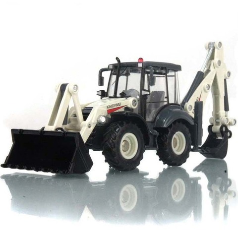 1:50 KDW alloy die-casting excavator inertia 4 wheel shovel loader two-way forklift bulldozer backhoe loader truck model toy ► Photo 1/6