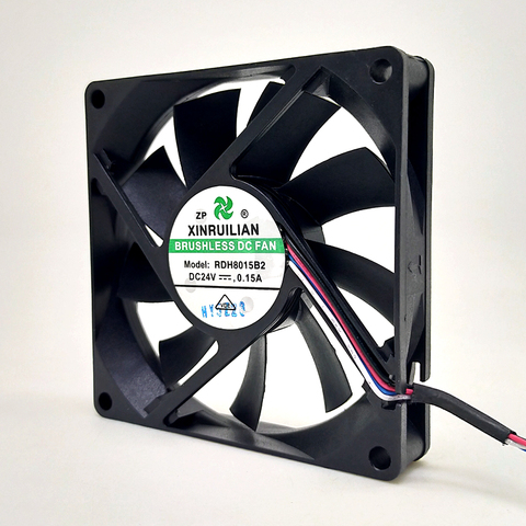 new 80mm fan 8015 24V double ball mute fan RDH8015B2 8cm ultra thin PWM inverter fan ► Photo 1/4