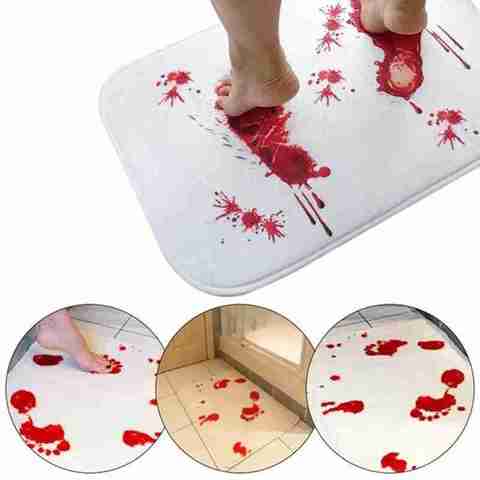 Soft Halloween Style Rug Decoration Blood Footprints Non-slip Mat Bathroom Carpets tapis de bain Toilet Non-slip Rug ► Photo 1/6