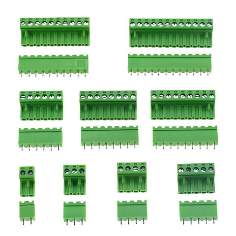 10sets HT5.08 Straight 2 3 4 5 6 7 8 9 10 12 pins Terminal plug type 300V 10A 5.08mm pitch PCB connector screw terminal block ► Photo 1/6