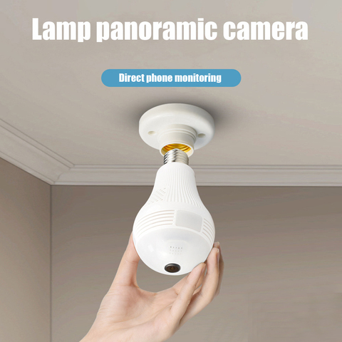 LED bulb camera 1080P  HD Wireless Panoramic Home Security WiFi CCTV Fisheye Bulb Lamp IP Camera 360 Degree Home Security ► Photo 1/6